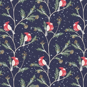 [L] Branches & Winter Songbirds Bliss - Classic Christmas #P240358