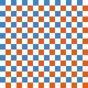 Blue and orange_0.5 inch gingham