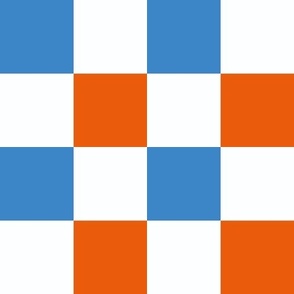 Blue and orange_2 inch gingham