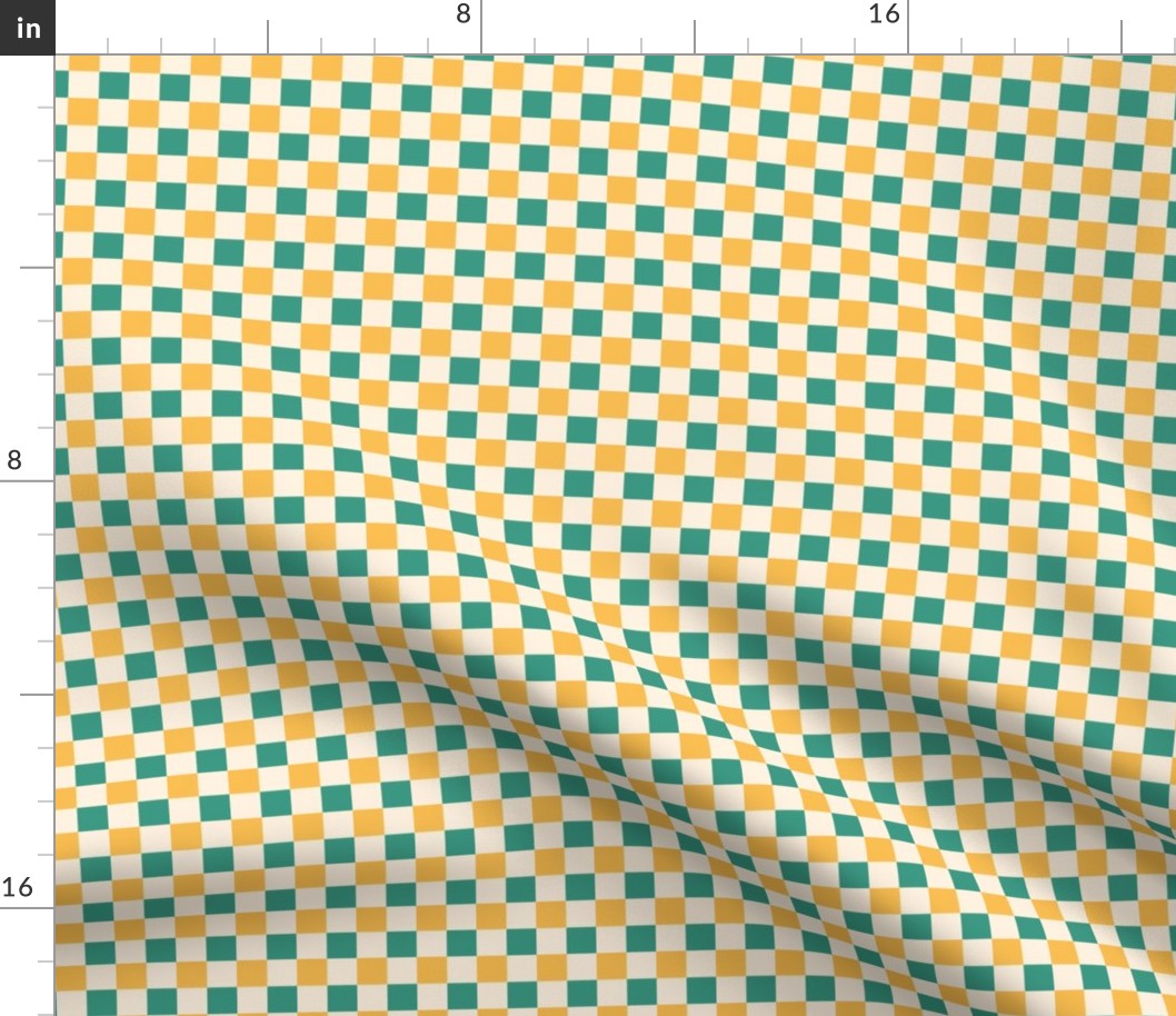 Green and yellow_0.5 inch gingham