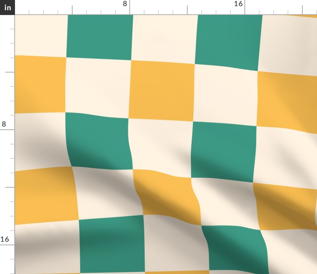 Green and yellow_4 inch gingham