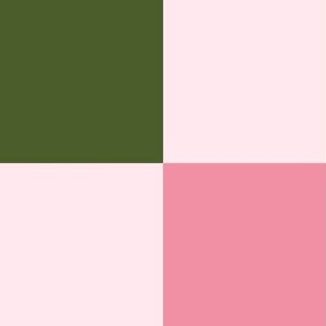 Khaki and pink_4 inch gingham