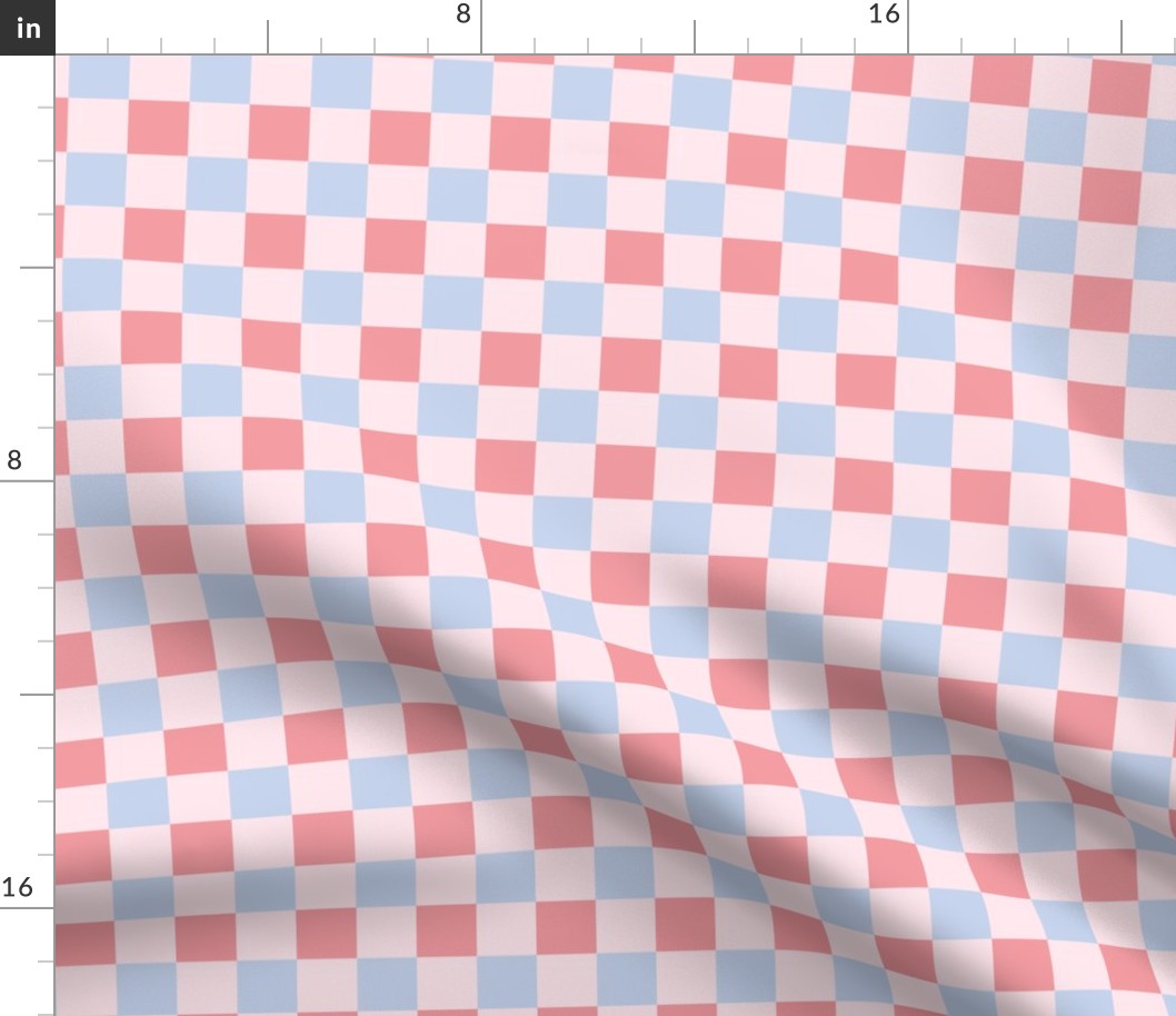 Pink and blue_1 inch gingham