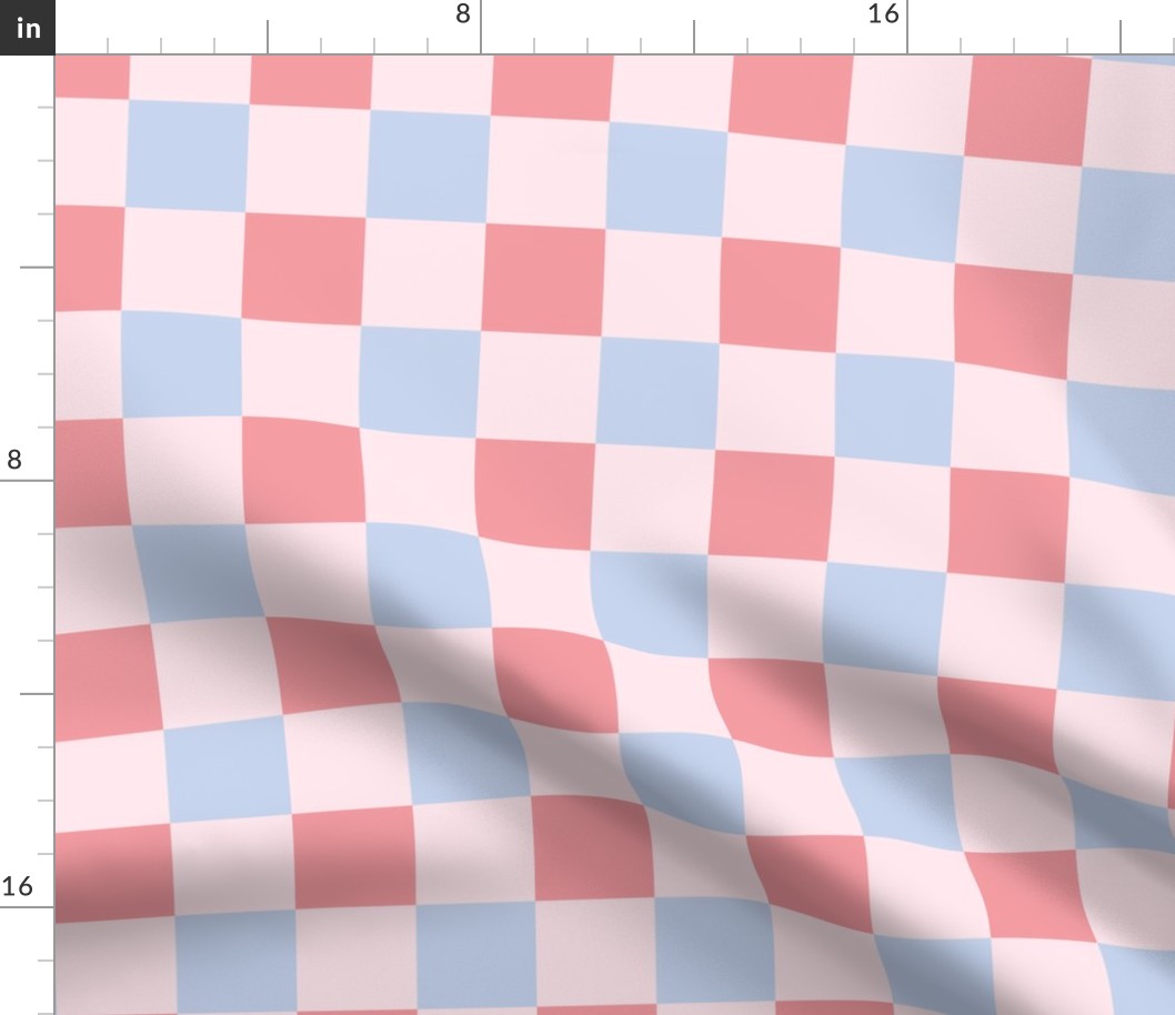 Pink and blue_2 inch gingham