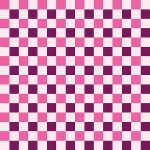 Pink and plum_0.5 inch gingham