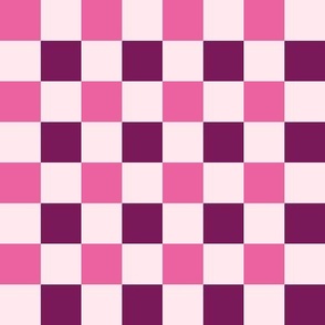 Pink and plum_1 inch gingham