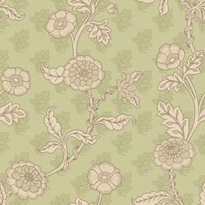 Vintage motives - beige design on ecru background