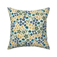 Blue and yellow ditsy floral MEDIUM
