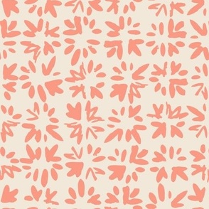 (Large) Abstract Painted Splash Marks - Peach Coral Pink