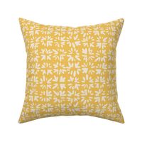 (Large) Abstract Painted Splash Marks - Sunny Maize Yellow