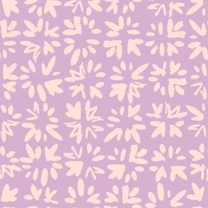 (Large) Abstract Painted Splash Marks - Opera Mauve Purple with Pale Ballerina Pink