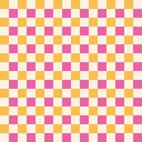 Pink and yellow_0.5 inch gingham