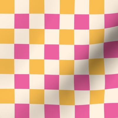 Pink and yellow_1 inch gingham