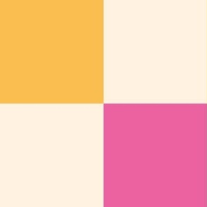 Pink and yellow_4 inch gingham
