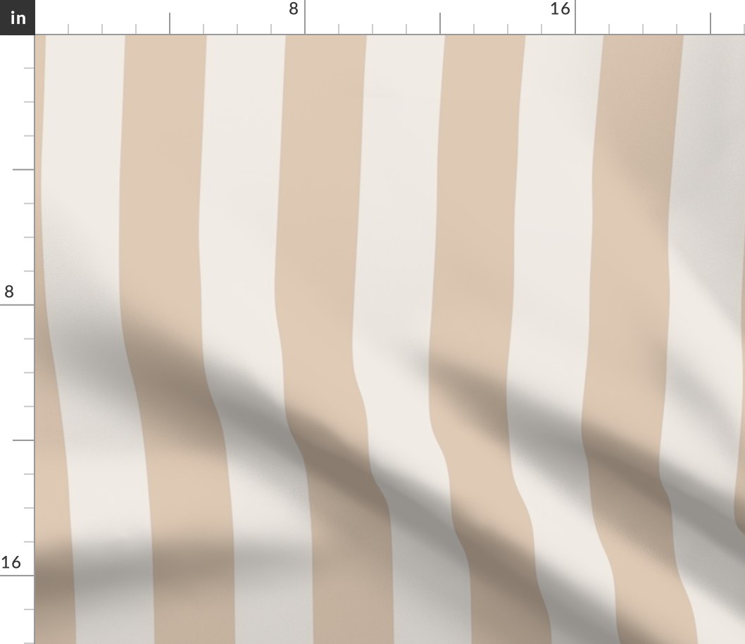 duo tone panel stripes in neutrals-cramel sand brown, beige-2 inch-sacndi japandi collection