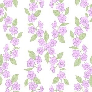 Lilac Lattice Floral Trellis, Scalloped Climbing Vine Purple Lilac Flowers PF001L