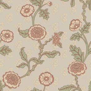 Vintage motives - multicolor design on warm grey background