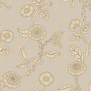 Vintage motives - beige design on warm grey background