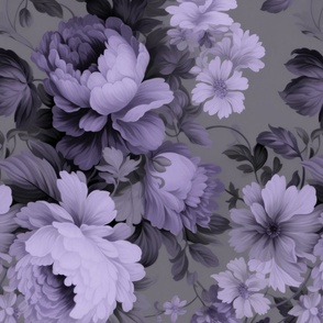 Nostalgic Flower Garden Cottagecore Purple II