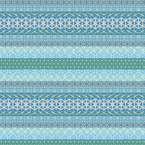 boho stripes horizontal pool jade sky blue