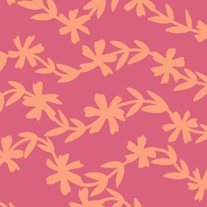 Flower Garland (24") - pink, orange (ST2021FG)