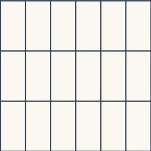 grid - cream - blue - large