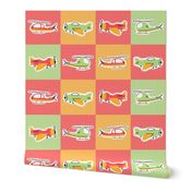Up Up and Away Fly High Aviator Nursery 6x6 Square Panels for Quilting Applique or Sticker Crafts