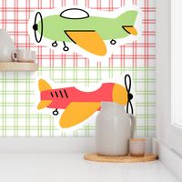 Large 12x24 Panel Up Up and Away Fly High Aviator Nursery for Peel and Stick Wallpaper Swatch Wall Decal (3)