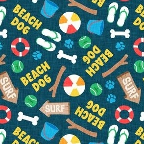 Beach Dog - dark blue - Summer Dogs - LAD24