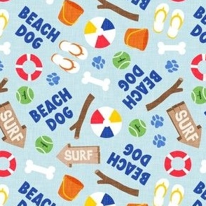 Beach Dog - light blue - Summer Dogs - LAD24