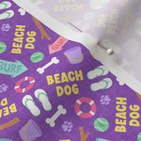 (small scale) Beach Dog - Purple - Summer Dogs - LAD24
