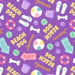 Beach Dog - Purple - Summer Dogs - LAD24