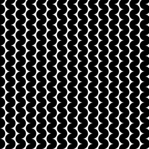 Retro Ripples - Black on White Vertical (small)