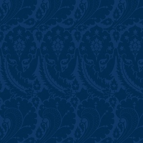 Early Renaissance Oblique Floral, dark blue