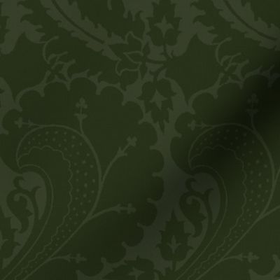 Early Renaissance Oblique Floral, dark green