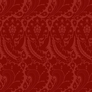 Early Renaissance Oblique Floral, dark red