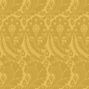 Early Renaissance Oblique Floral, golden yellow