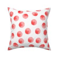 Patriotic Red watercolor polka dot- Large scale