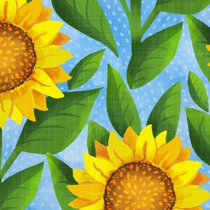 Sunflower fields wallpaper scale