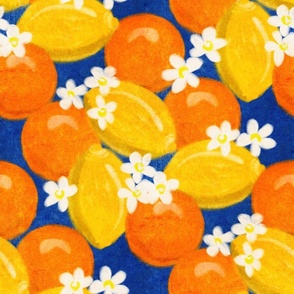Oranges and lemons (blue)