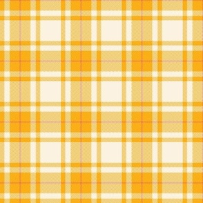 Modern Classic Cream and Golden Yellow Plaid | 2.4 inch repeat | Modern Victorian Cottage