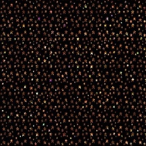 Tiny Glitter Stars on Black