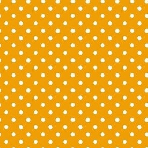 Small Handdrawn Dots - rainbow quilting collection - white on Marigold orange - Petal Signature Cotton Solids coordinate
