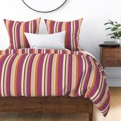 Large Scale // Solid Stripes in Purple, Pink, Orange, Brown and Cream