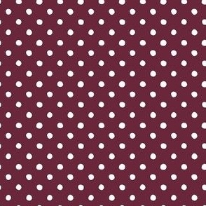 Small Handdrawn Dots - rainbow quilting collection - white on Wine Red - Petal Signature Cotton Solids coordinate