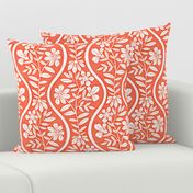 Nickie Floral Orange and white medium 10.5”