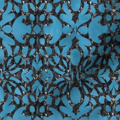 Gothic Marble Lace w/Clouded Ombre Background [turquoise, small]