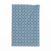 Coastal Floral - blue white - small