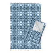 Coastal Floral - blue white - small