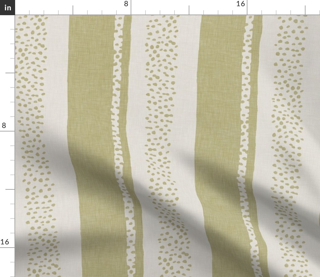 Green apple Linen Stripe Wallpaper